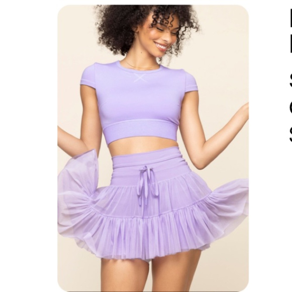 NWT POPFLEX pirouette skirt in digital lavender